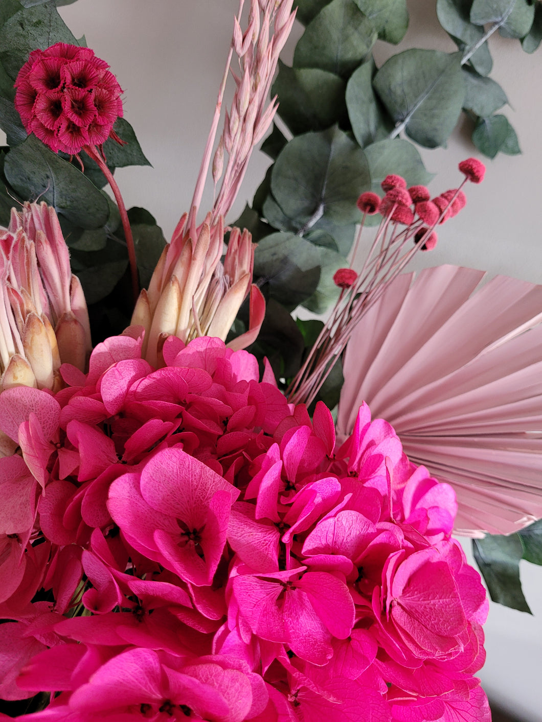 Dried Flower Bouquet - Hydrangea Pink